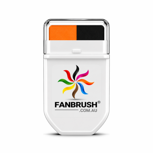 FANBRUSH face paint stick in black and orange stripes