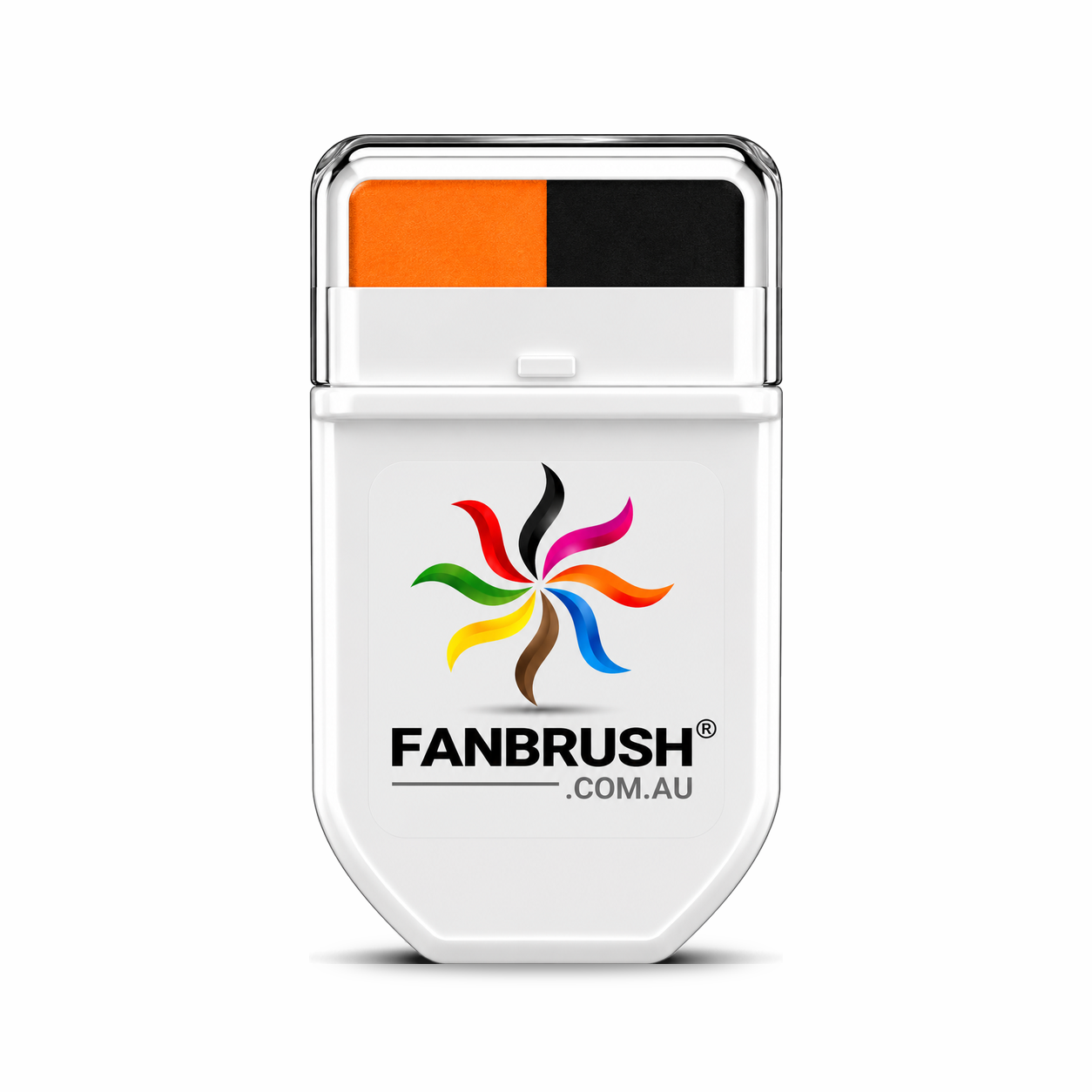 FANBRUSH face paint stick in black and orange stripes