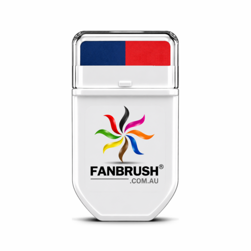 FANBRUSH face paint stick in blue and red stripes