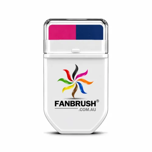 FANBRUSH face paint stick in cerise pink and navy blue stripes