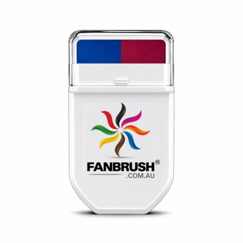 FANBRUSH face paint stick in navy blue and maroon stripes