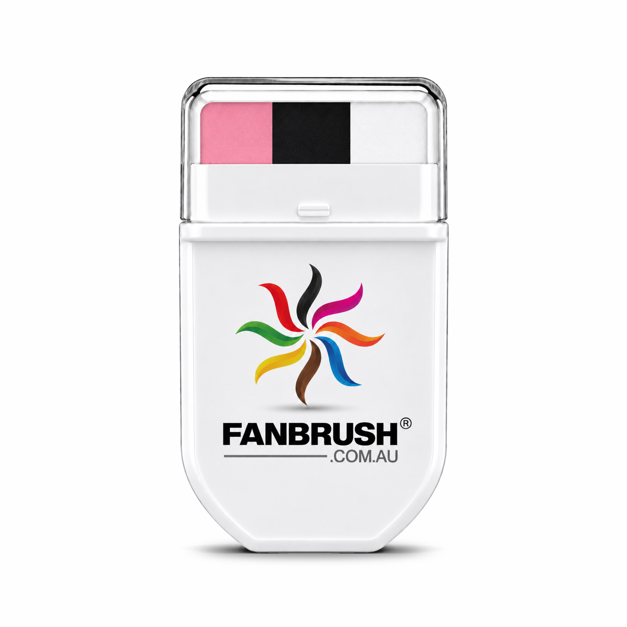 FANBRUSH face paint stick in pink, black and white stripes