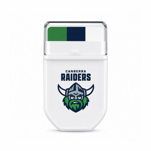 Canberra Raiders NRL FANBRUSH face paint stick in green, navy blue and white