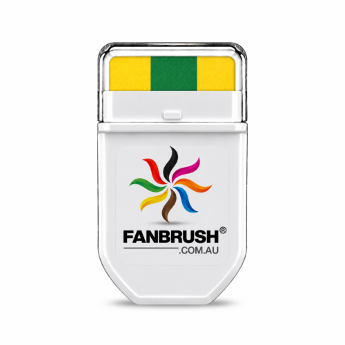 FANBRUSH face paint stick in gold, green and gold stripes