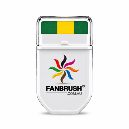 FANBRUSH face paint stick in green, gold and green stripes