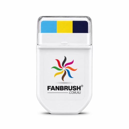 FANBRUSH face paint stick in light blue, yellow and navy blue stripes