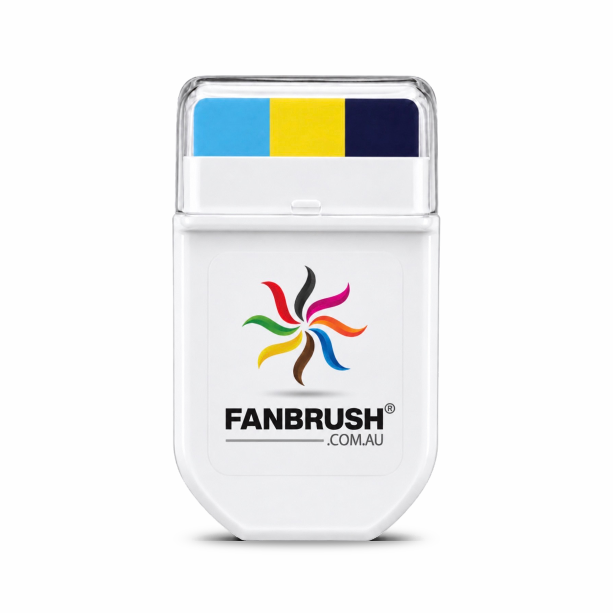 FANBRUSH face paint stick in light blue, yellow and navy blue stripes