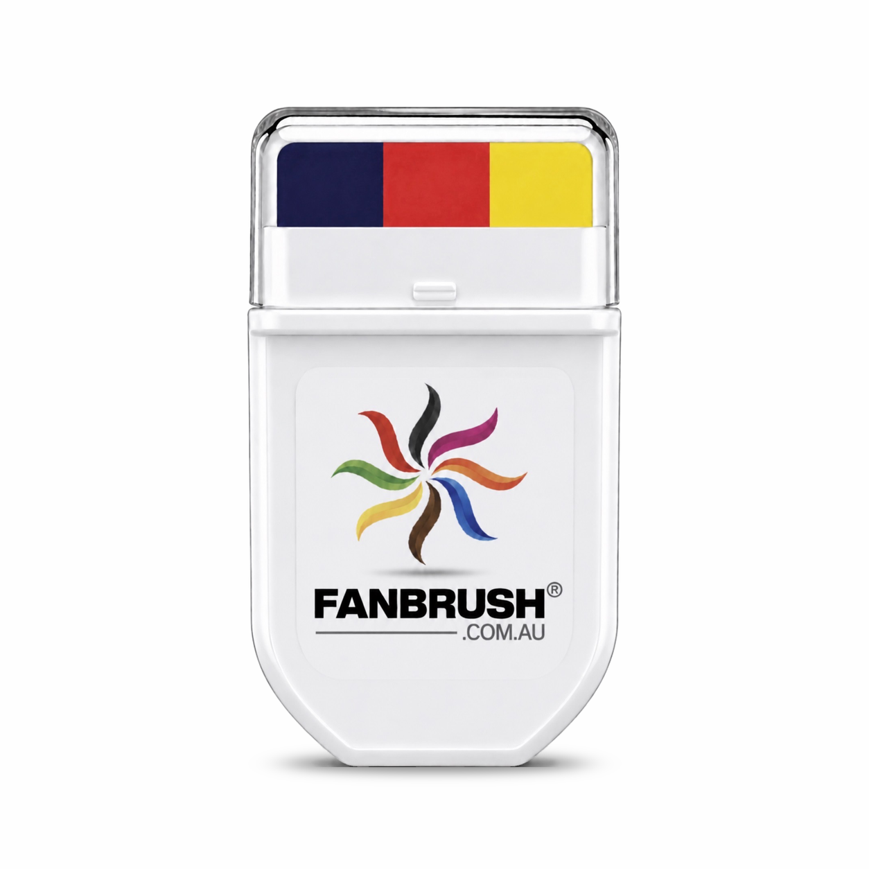 FANBRUSH face paint stick in navy blue, red and yellow stripes