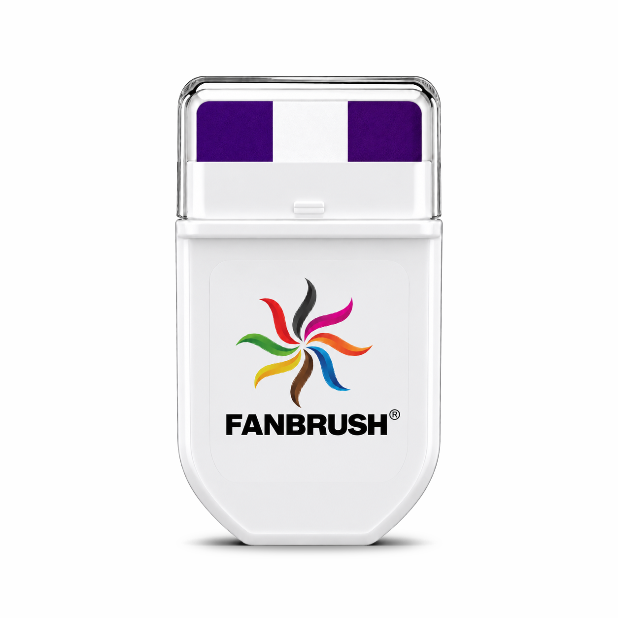 FANBRUSH face paint stick in purple, white and purple stripes
