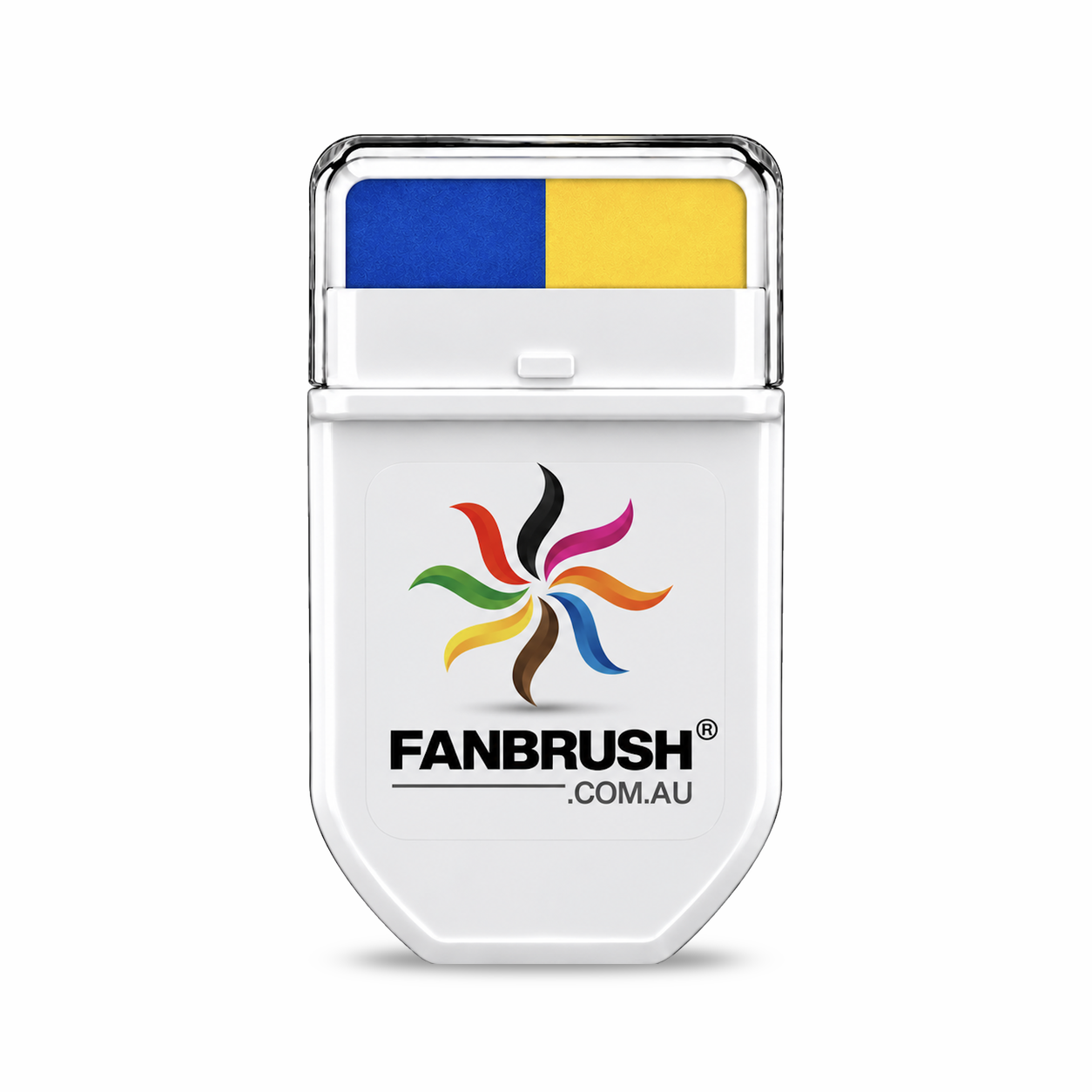 FANBRUSH face paint stick in royal blue and yellow stripes