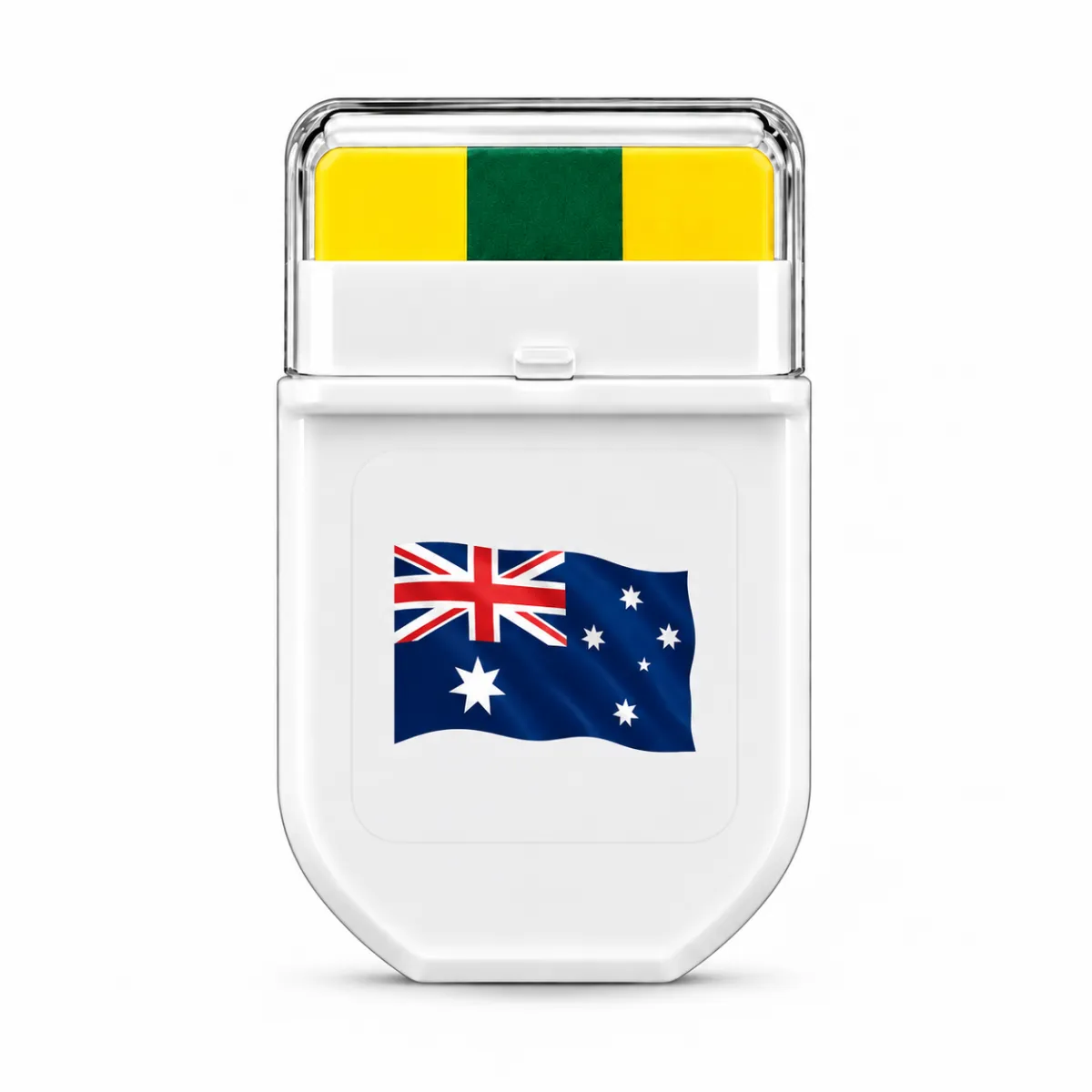 Australia cricket colours FANBRUSH face paint stick in gold, green and gold