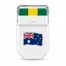 Australian green and gold FANBRUSH face paint stick in green, gold and green