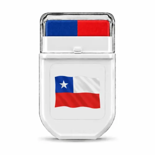 Chile flag FANBRUSH face paint stick in blue and red