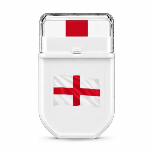 England cricket colours FANBRUSH face paint stick in red and white (St George's Cross)