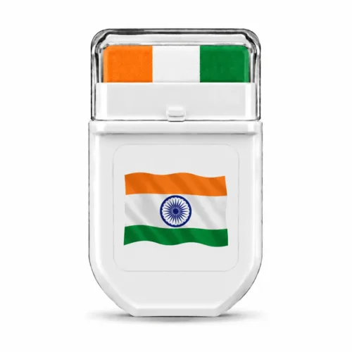 India flag cricket colours FANBRUSH face paint stick in orange, white and green