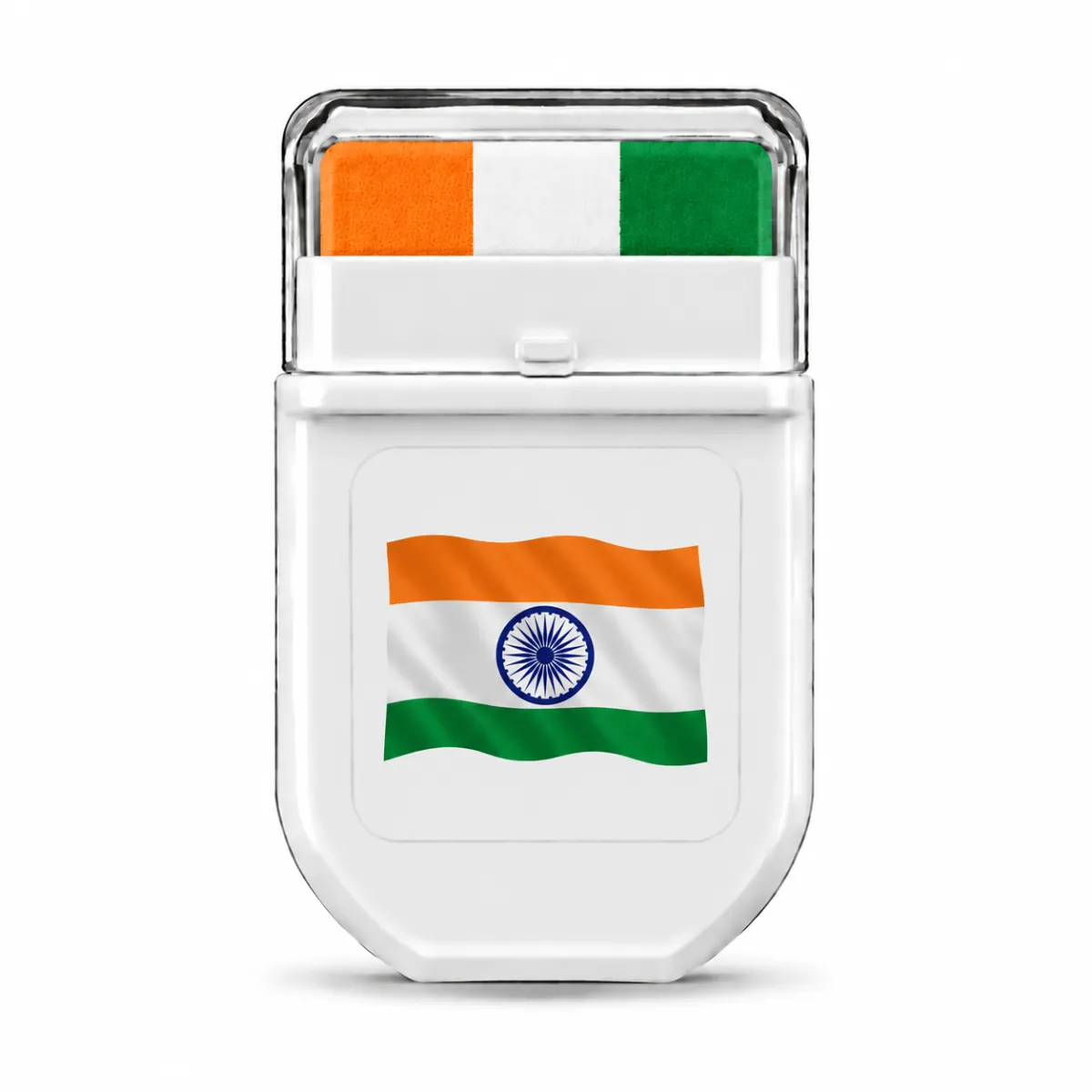 India flag cricket colours FANBRUSH face paint stick in orange, white and green