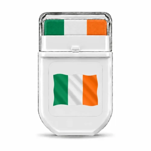 Ireland cricket colours FANBRUSH face paint stick in green, white and orange