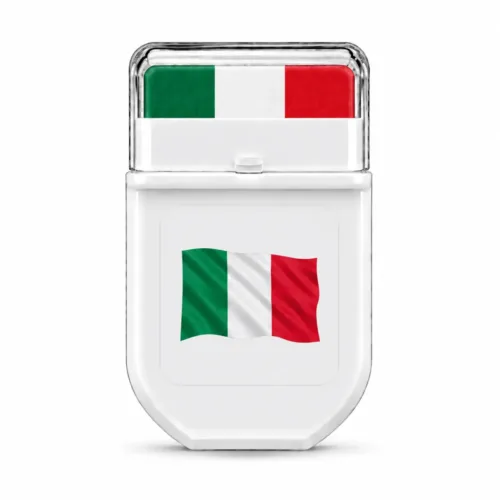 Italy flag FANBRUSH face paint stick in green, white and red