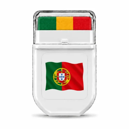 Portugal flag FANBRUSH face paint stick in green, gold and red