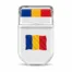 Romania flag FANBRUSH face paint stick in blue, yellow and red