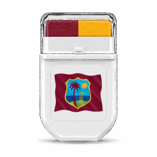 West Indies cricket colours FANBRUSH face paint stick in maroon and yellow