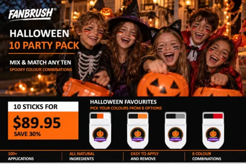 FANBRUSH® Halloween 10 Party Pack: 10 face paint sticks for $89.95, save 30%