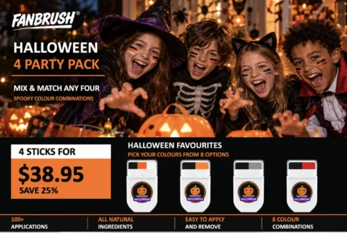 FANBRUSH® Halloween 4 Party Pack: 4 face paint sticks for $38.95, save 25%