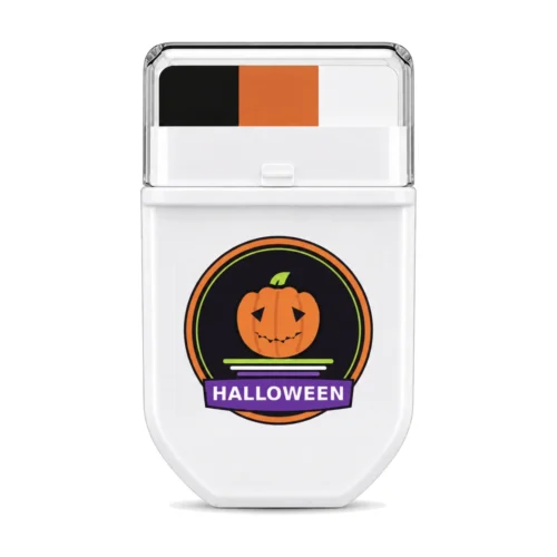 FANBRUSH® Halloween face paint stick in black, orange and white stripes