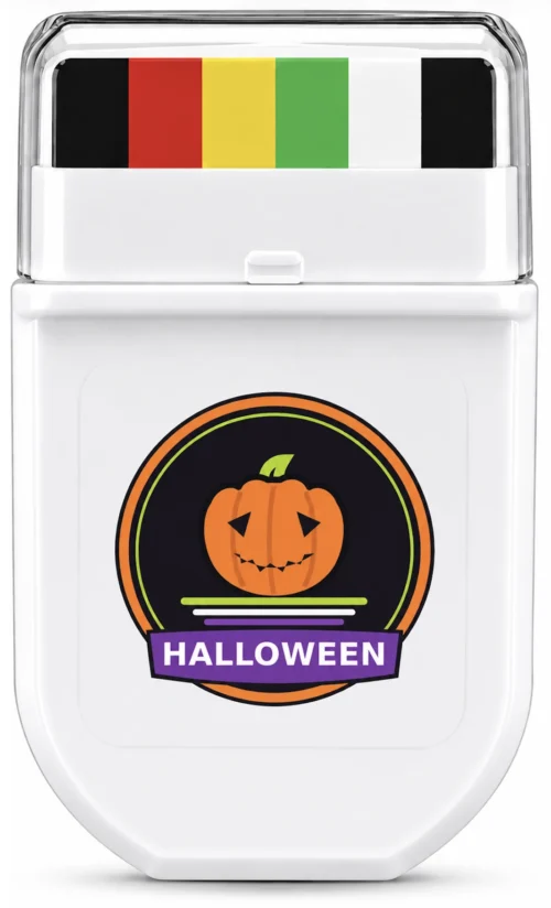 FANBRUSH® Halloween face paint stick in black, red, yellow, green and white stripes