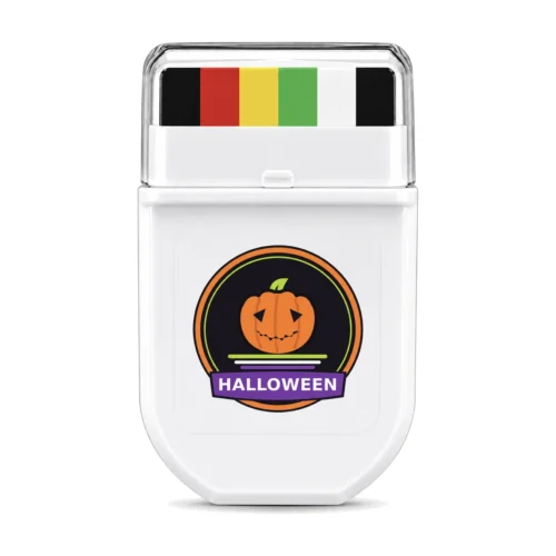 FANBRUSH® Halloween face paint stick in black, red, yellow, green and white stripes